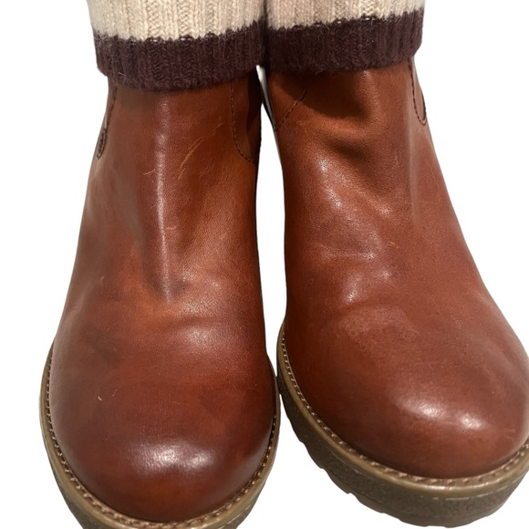 Coach Brown Laurette Leather Sweater Knit Boots, Sz 6.5 - Picture 15 of 15